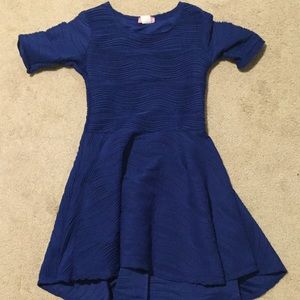Juniors blue textured mini dress (YL)